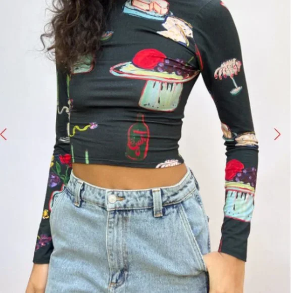 Rowan Top LISA SAYS GAH - Set the Table Caviar - SMALL ONLY - Picture 5 of 8